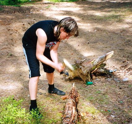 Cutting woods     Рубим дрова